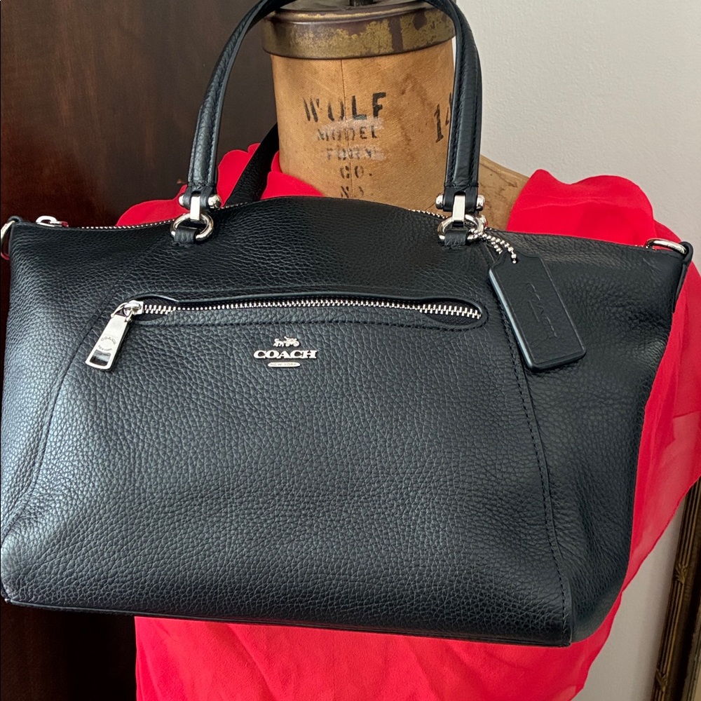 Coach Black Leather top handle bag